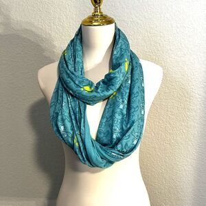 Disney Lilo And Stitch Infinity Scarf Aqua 34" × 16"